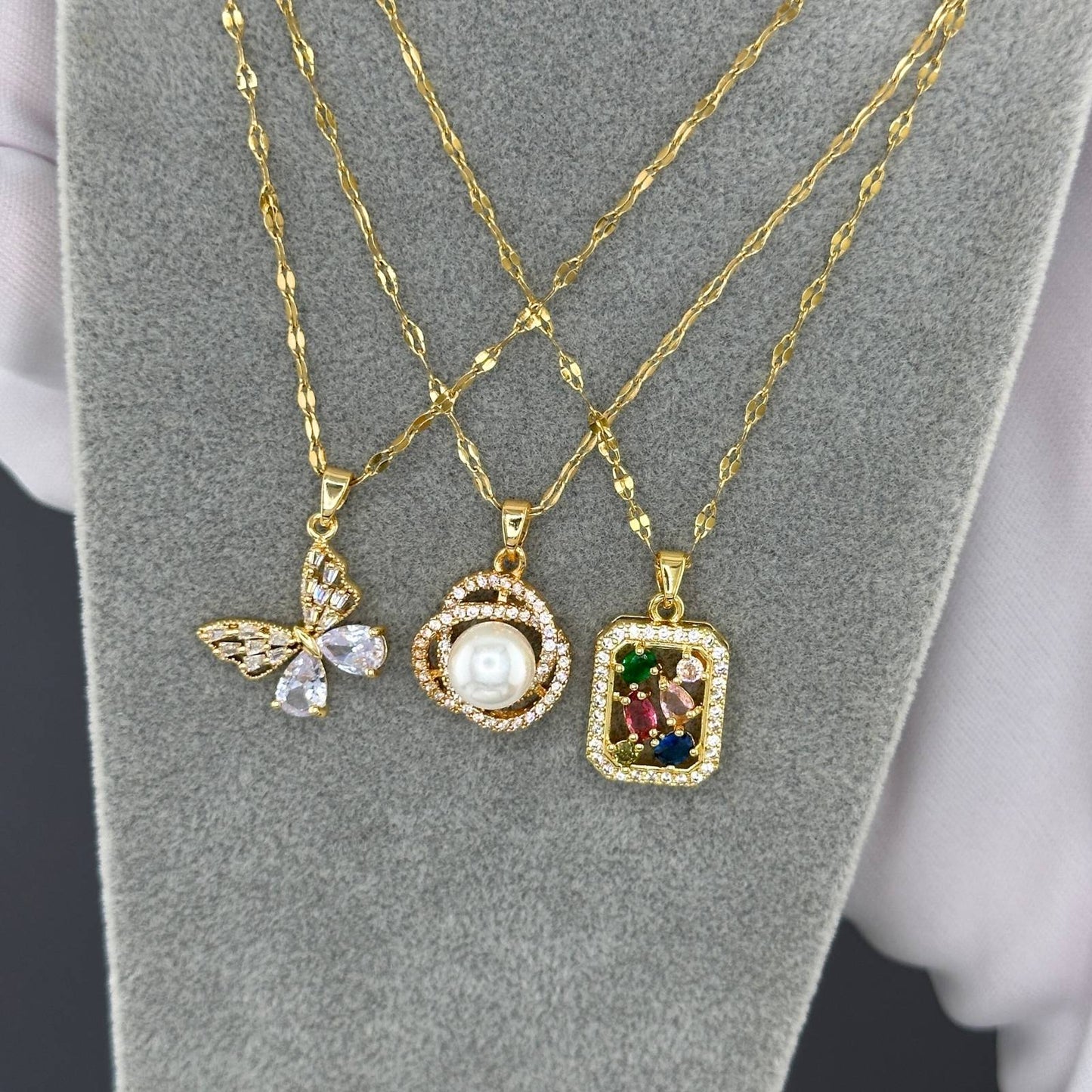 Gold plated necklace for women 18K stainless steel jewellery