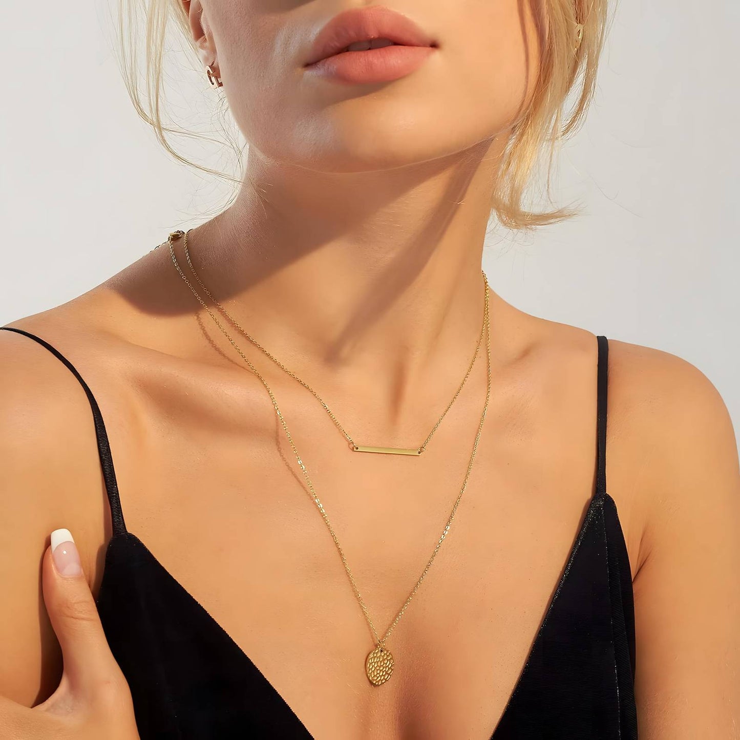 Luxury 18K gold plated necklace stainless steel jewellery for women