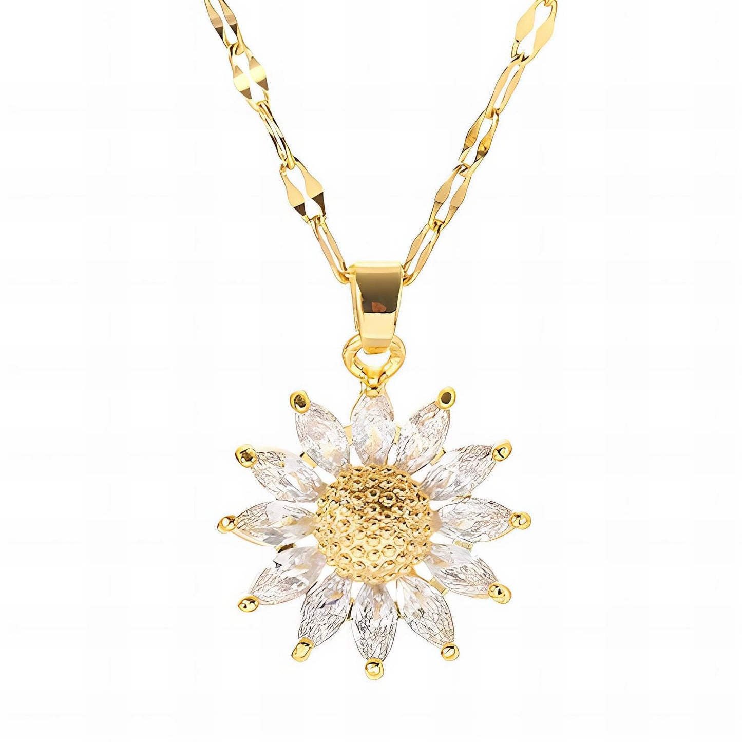 Flower necklace 18K gold plated stainless steel women’s jewellery gift