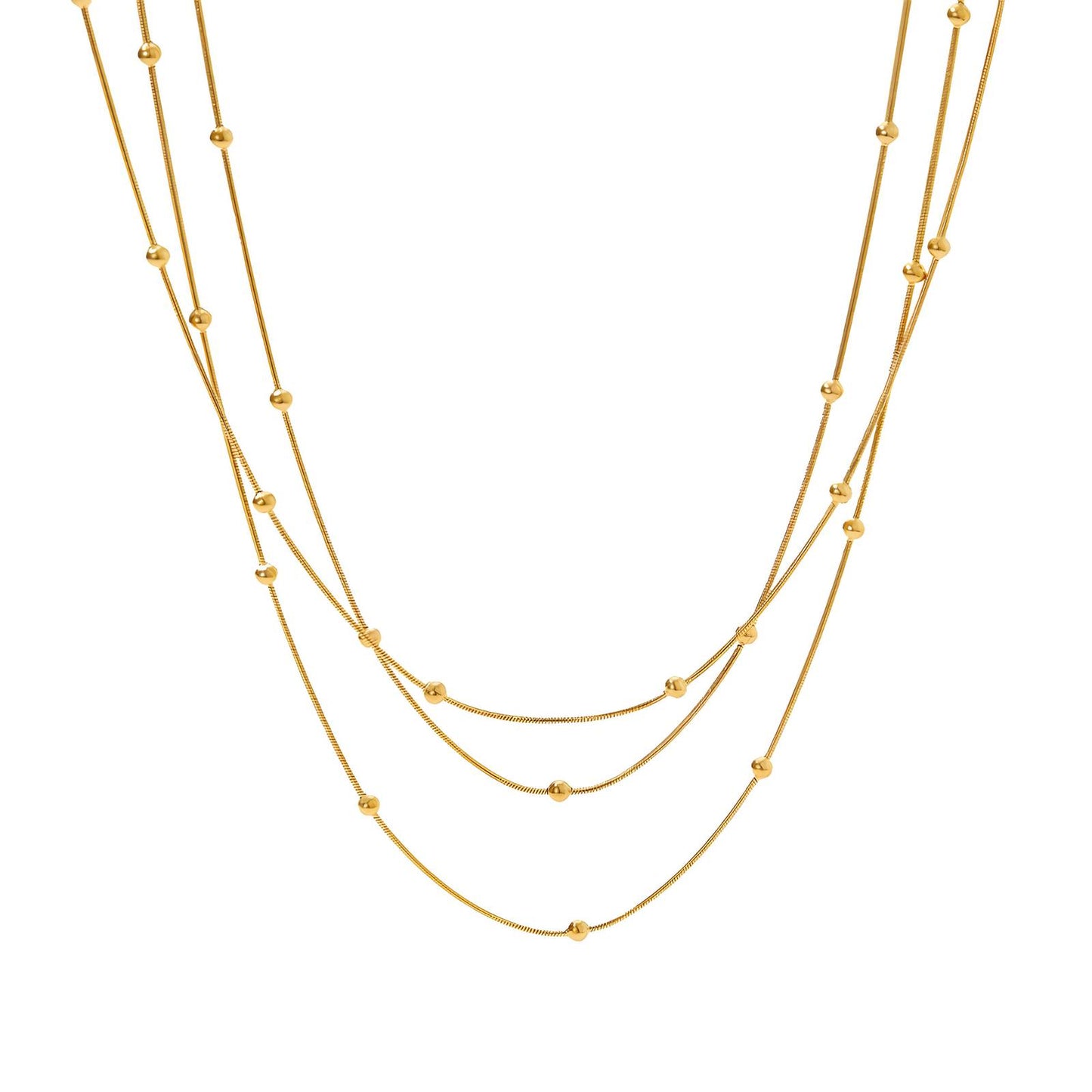 Gold plated necklace stainless steel jewellery for her – Glowie Jewellery