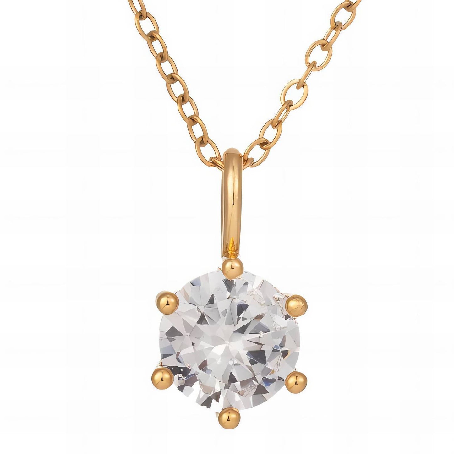 Luxury 18K gold plated necklace stainless steel jewellery for women