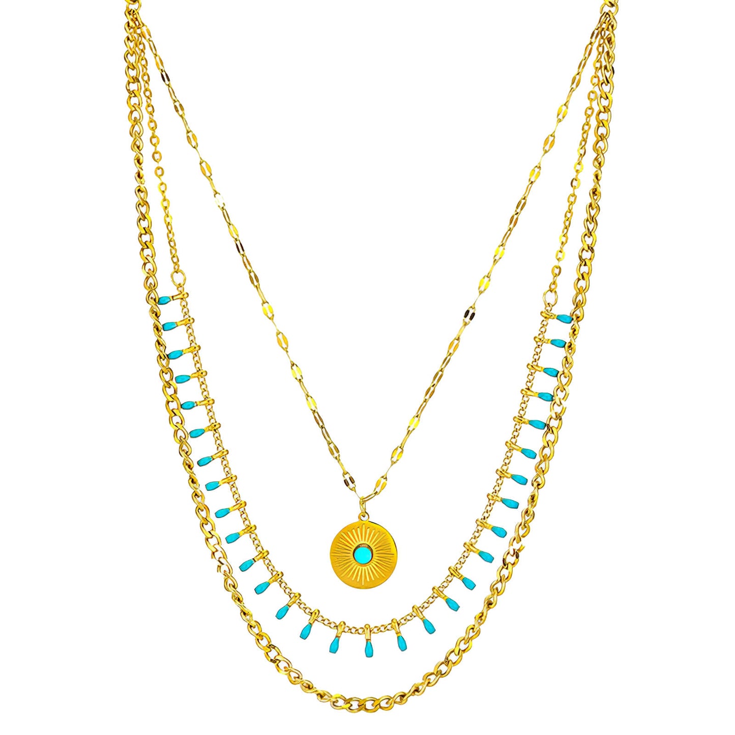 Women’s necklace 18K gold plated stainless steel jewellery gift for her