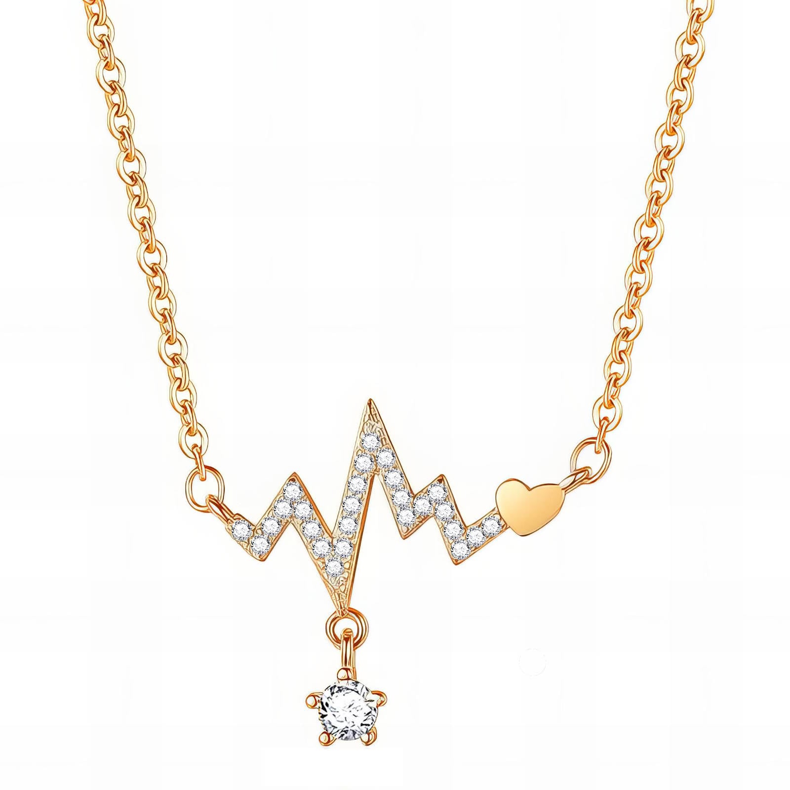 Heart necklace for women 18K gold plated stainless steel jewellery gift