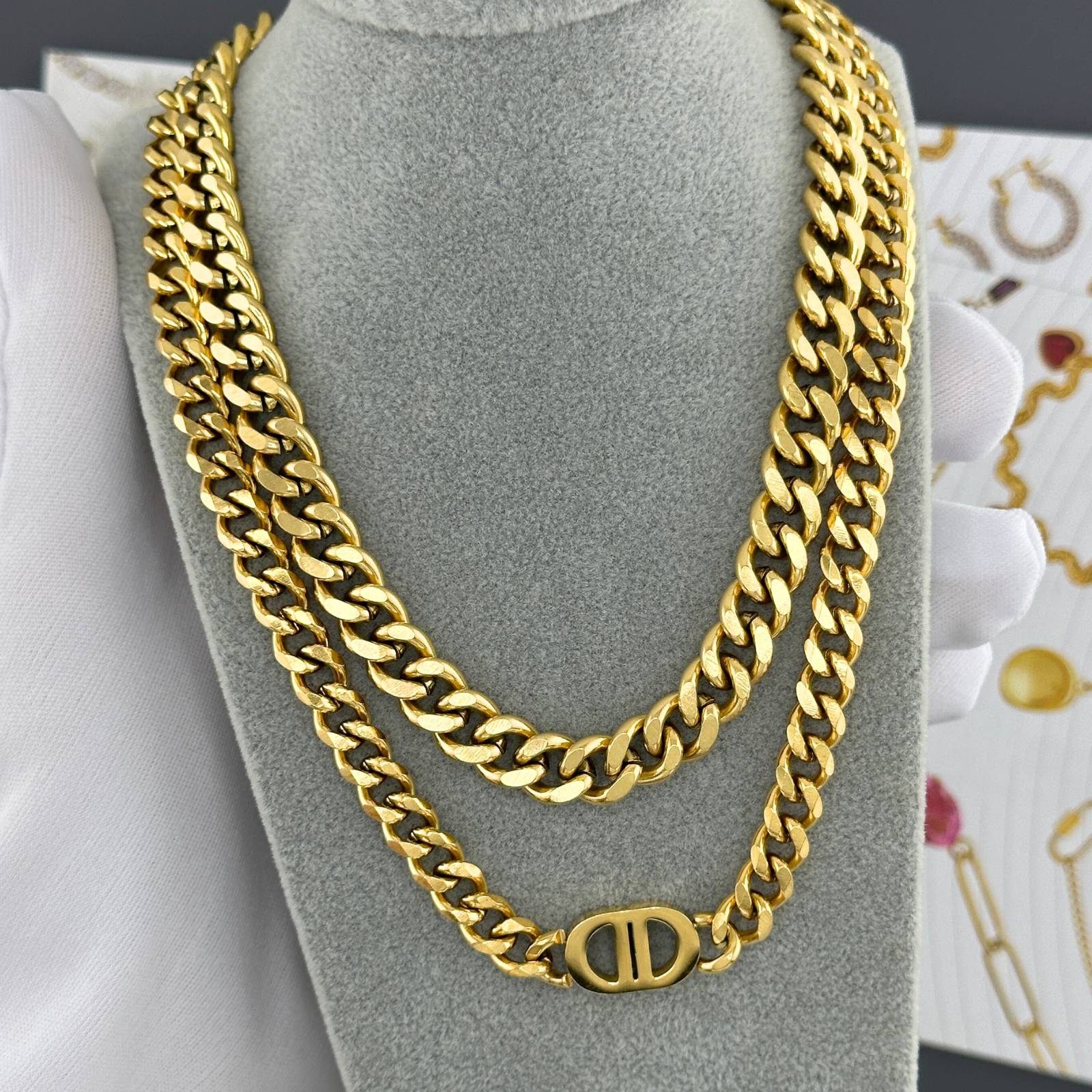 Women’s necklace 18K gold plated stainless steel jewellery gift for her