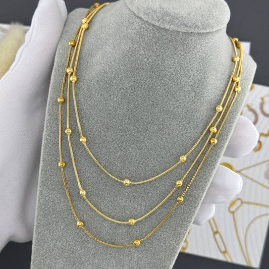 Gold plated necklace stainless steel jewellery for her – Glowie Jewellery