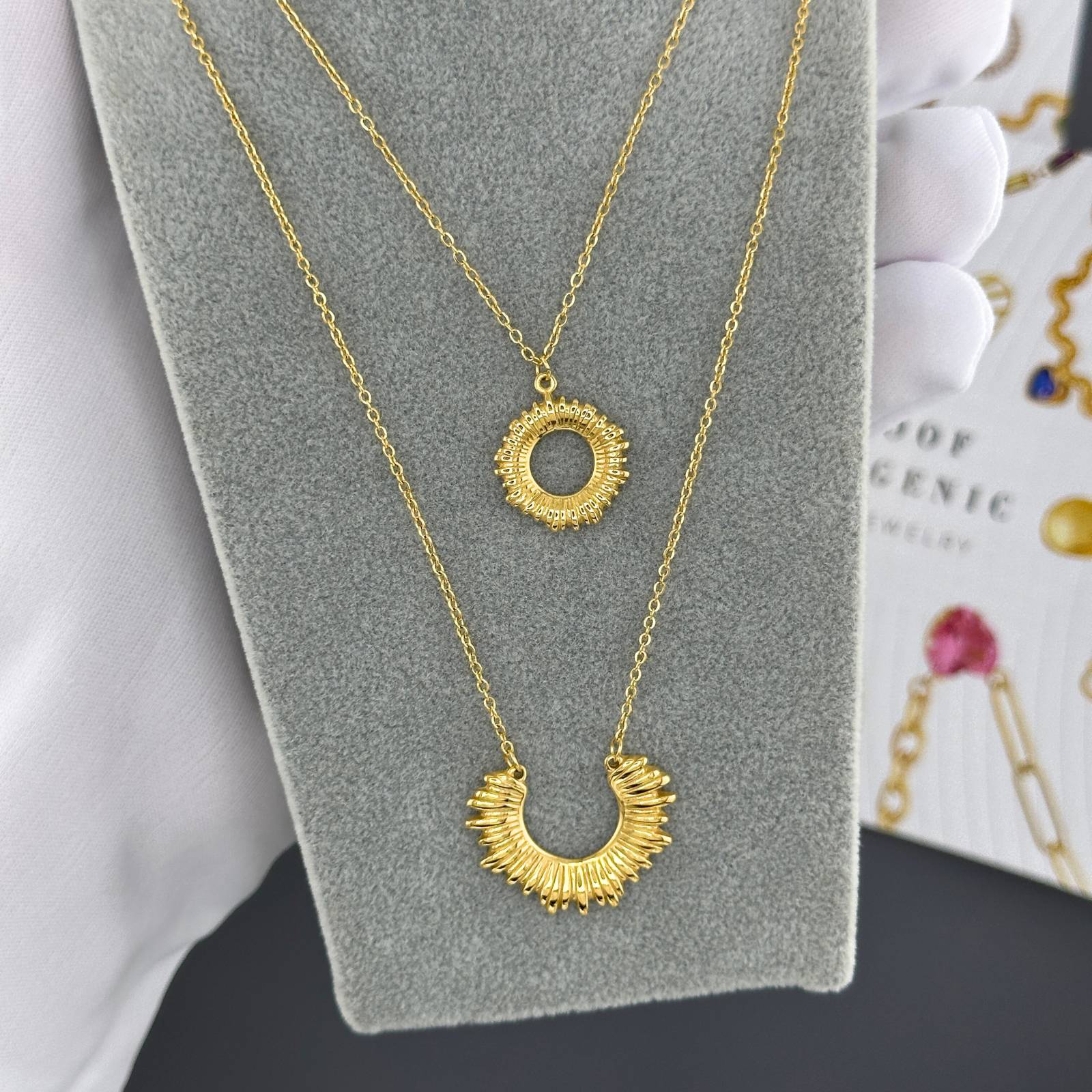 Women’s necklace 18K gold plated stainless steel designer jewellery