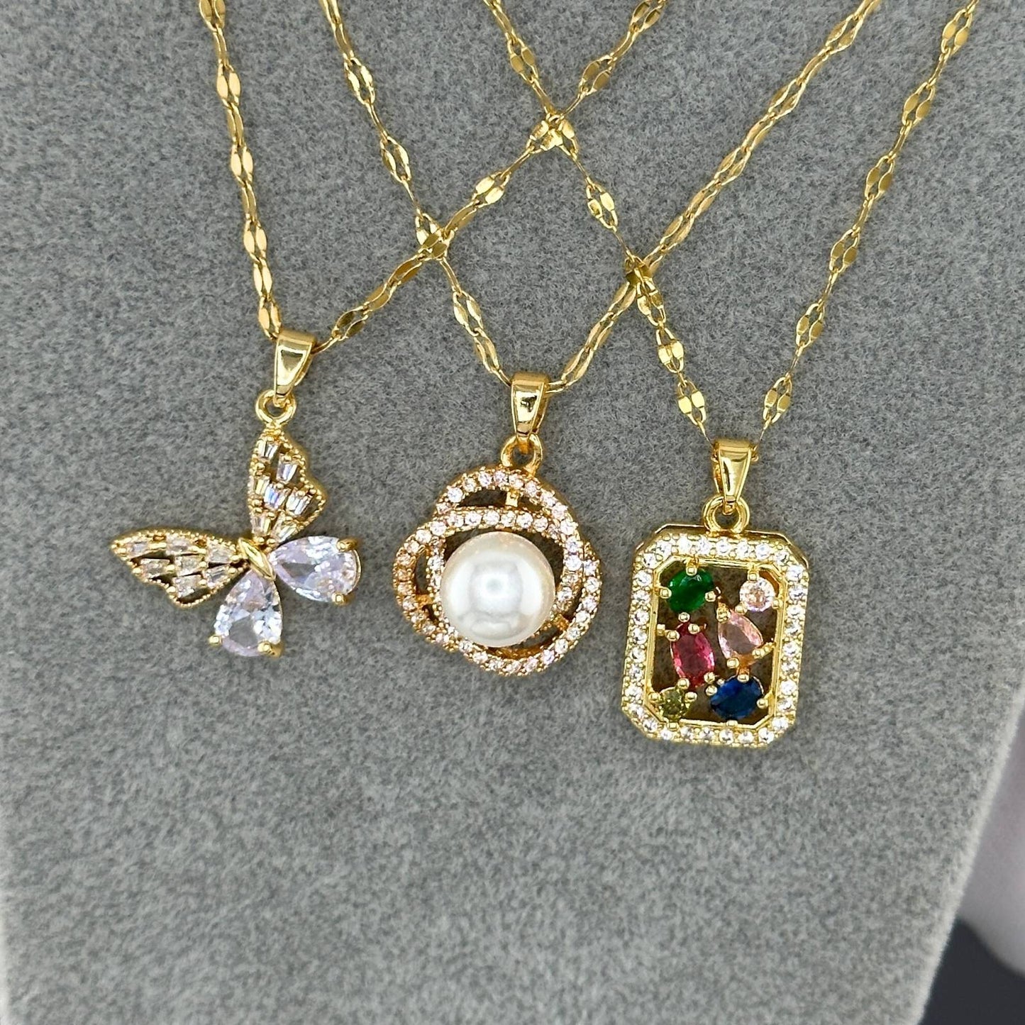 Gold plated necklace for women 18K stainless steel jewellery
