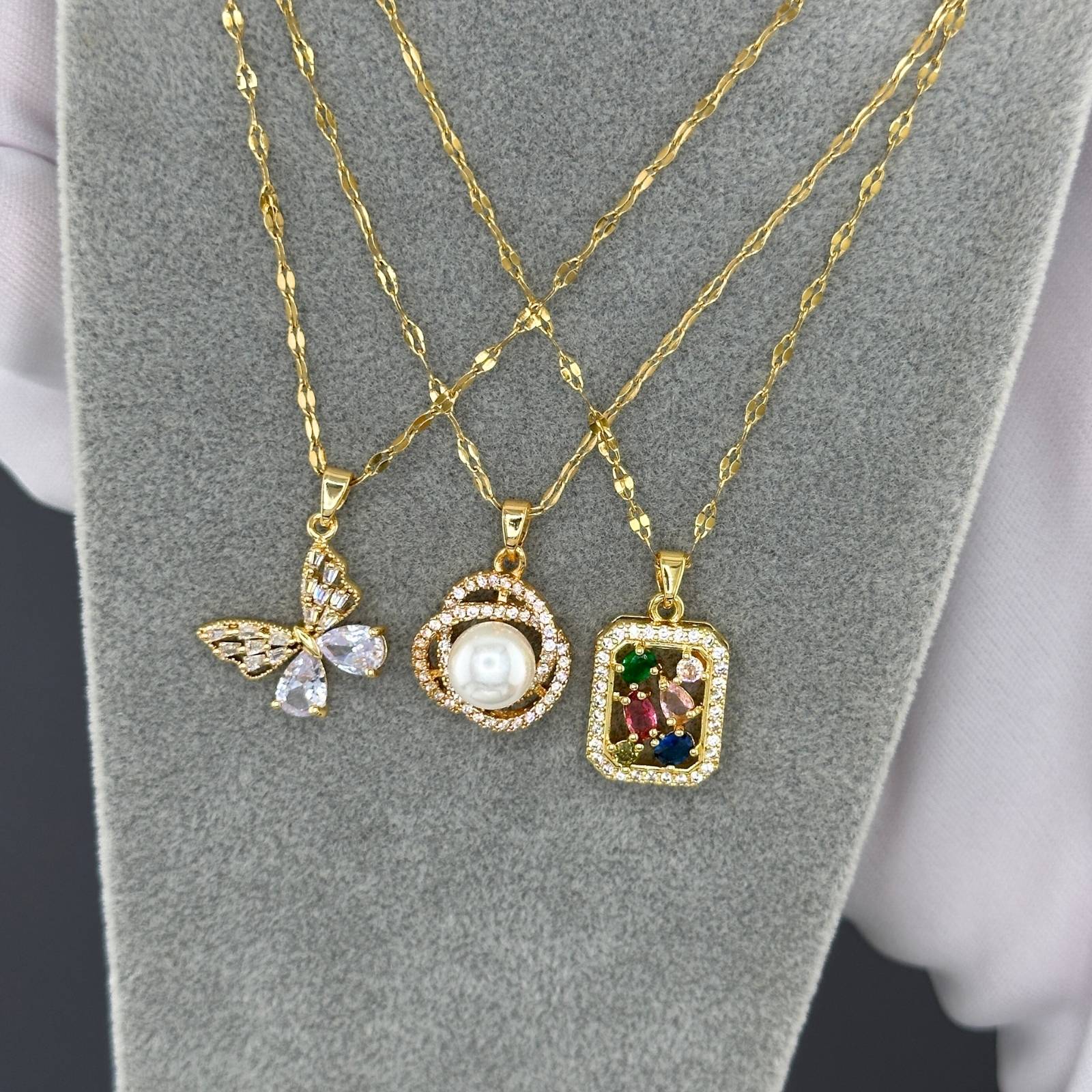 Gold plated necklace for women 18K stainless steel jewellery