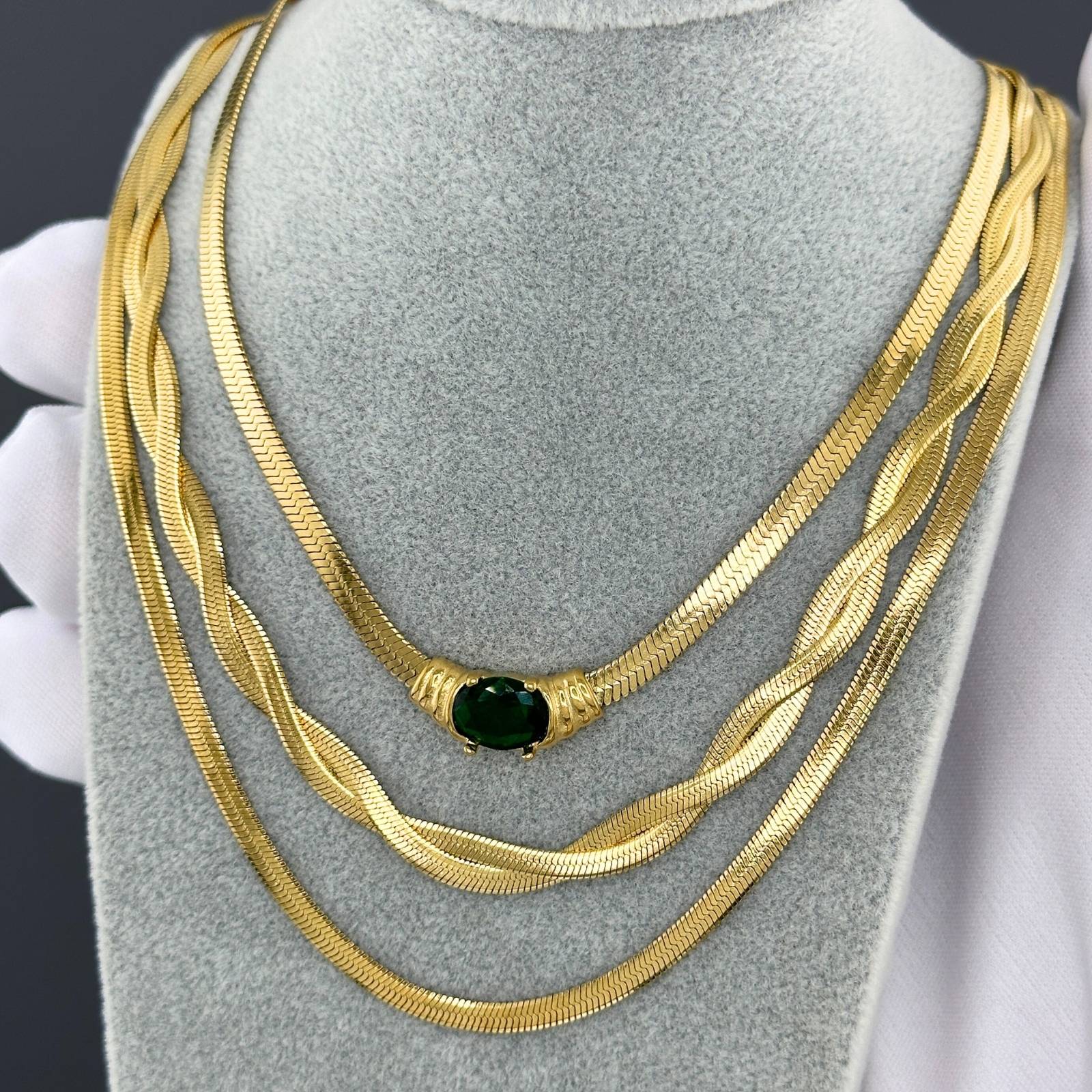 Heart necklace for women 18K gold plated stainless steel jewellery gift