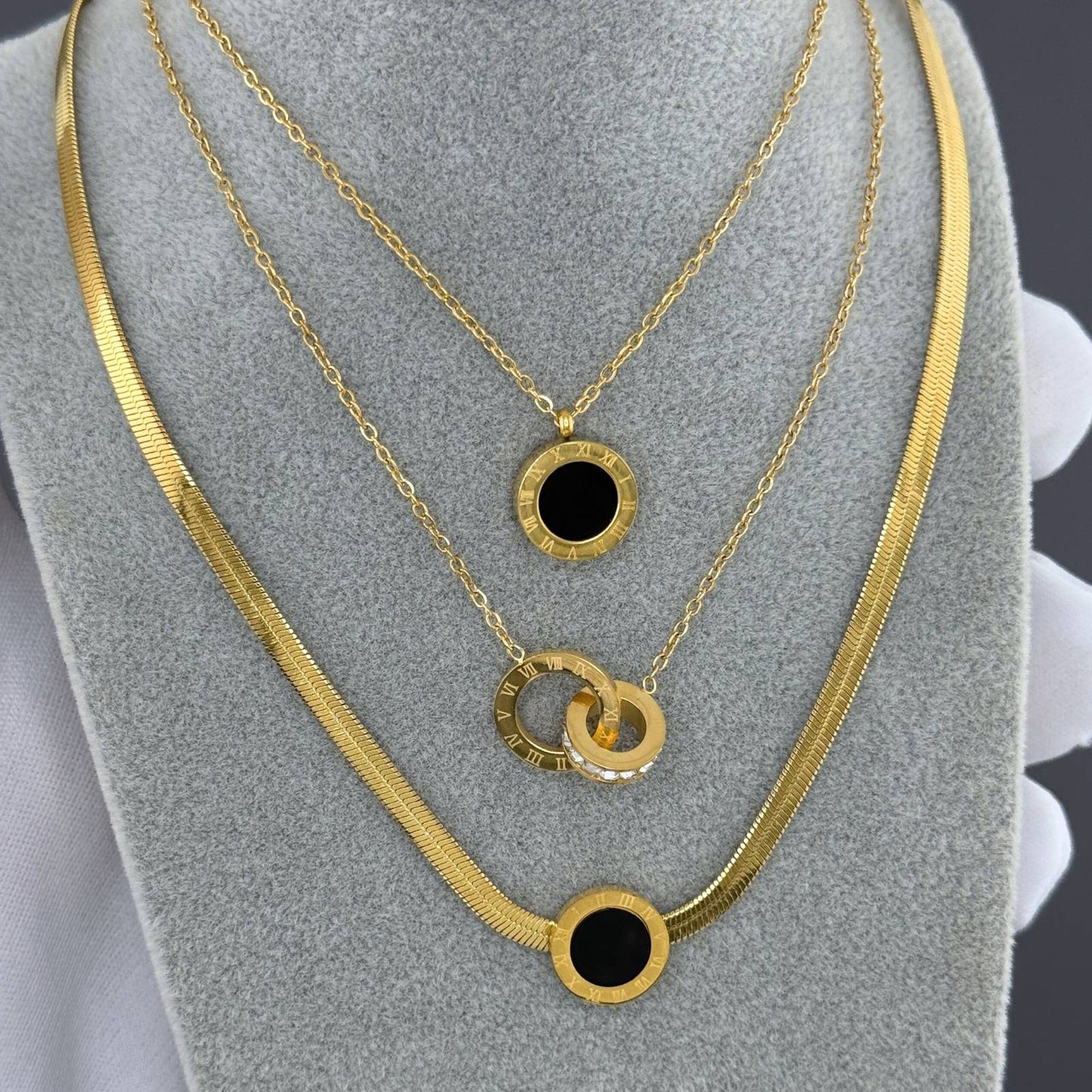 Gold plated necklace 18K stainless steel jewellery gift for women