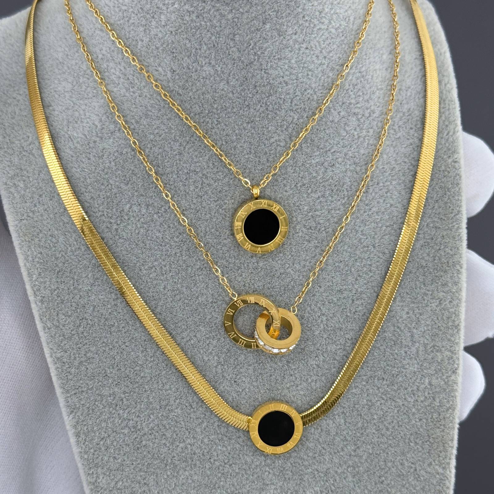Gold plated necklace 18K stainless steel jewellery gift for women