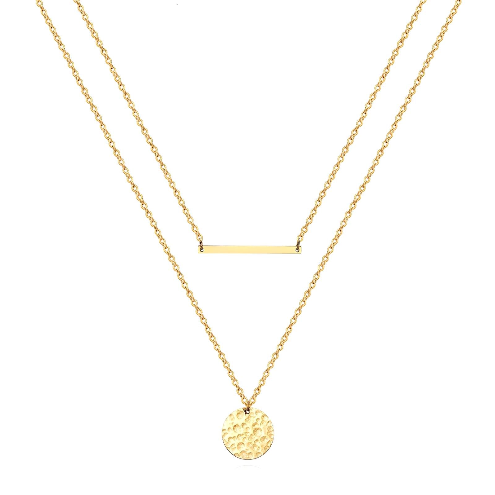 Luxury 18K gold plated necklace stainless steel jewellery for women