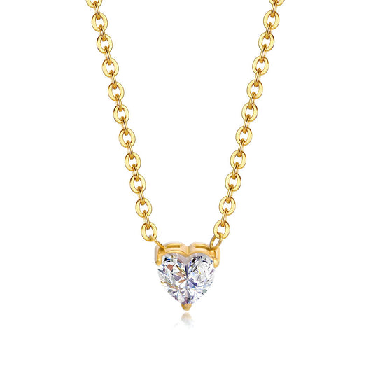 Hearts necklace 18K gold plated stainless steel jewellery gift for women
