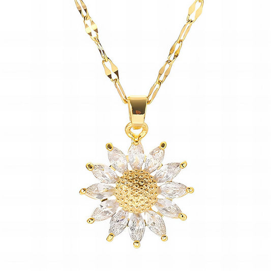 Flower necklace 18K gold plated stainless steel women’s jewellery gift