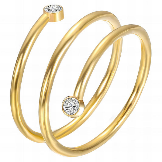 Gold plated ring 18K stainless steel elegant women’s designer jewellery