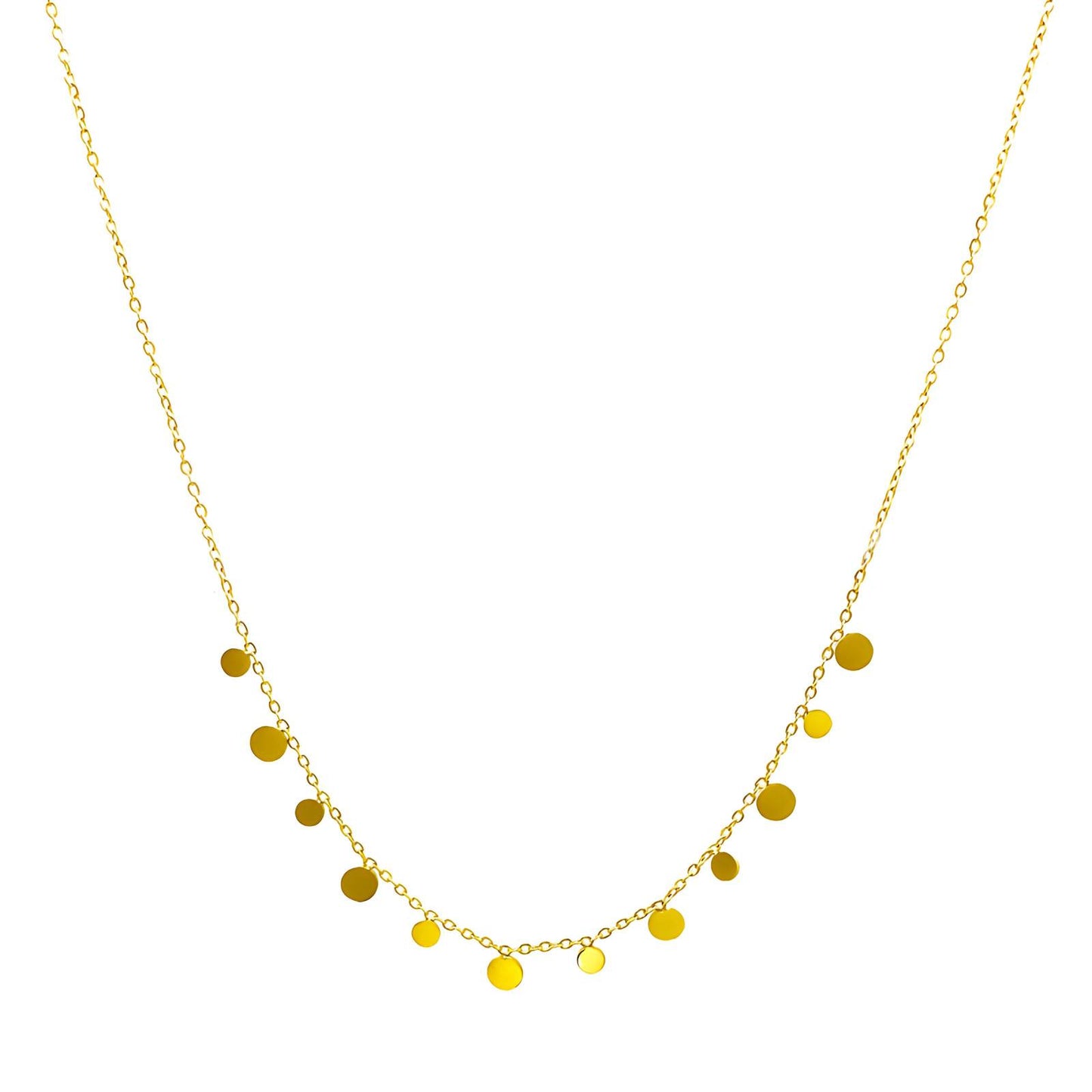 Elegant 18K gold plated necklace stainless steel durable jewellery for her