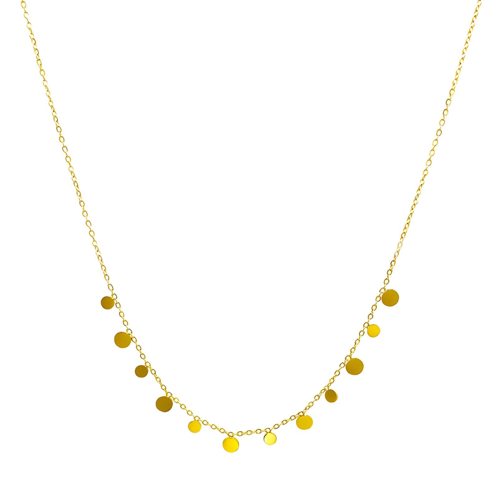 Elegant 18K gold plated necklace stainless steel durable jewellery for her