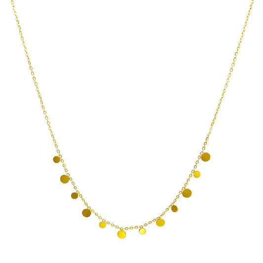 Elegant 18K gold plated necklace stainless steel durable jewellery for her