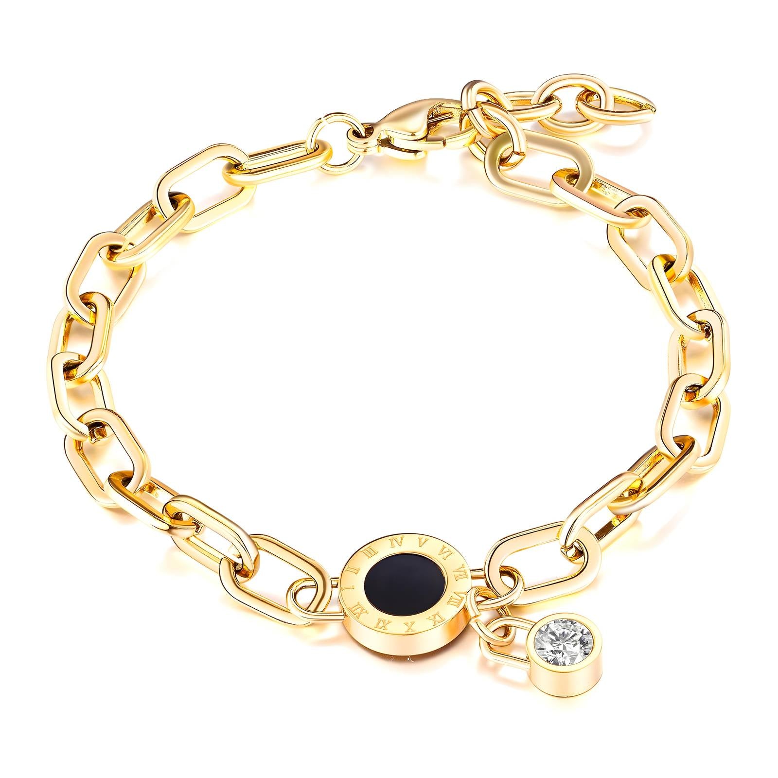18K gold plated bracelet stainless steel jewellery for women