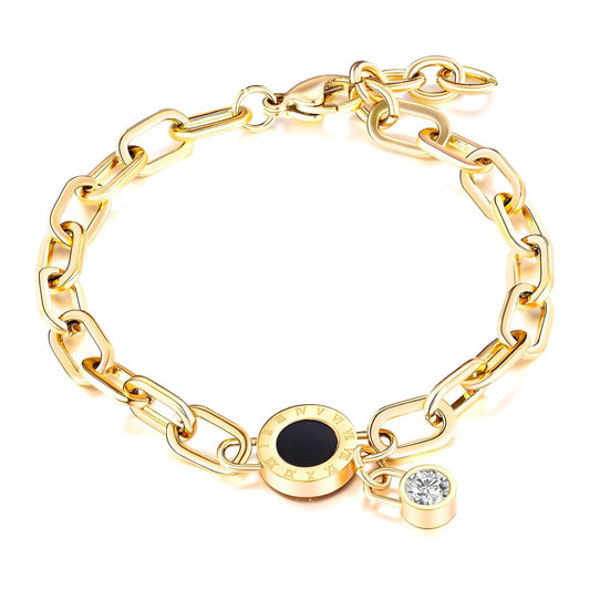 18K gold plated bracelet stainless steel jewellery for women