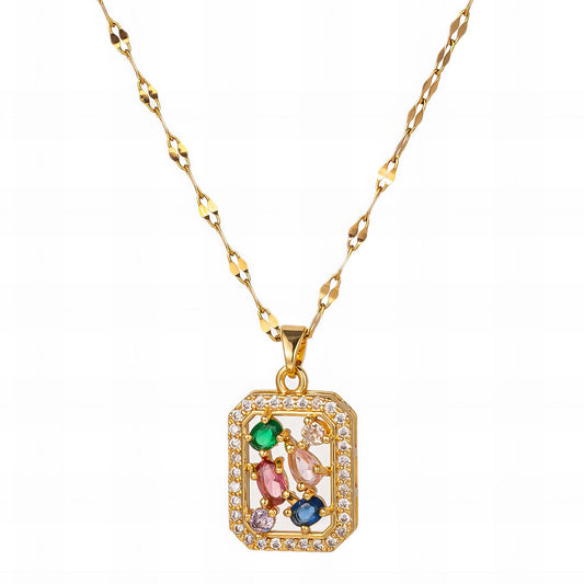 Gold plated necklace for women 18K stainless steel jewellery