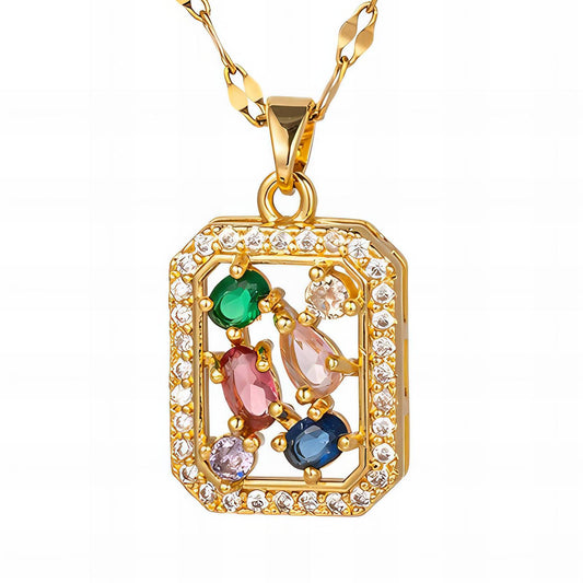 Gold plated necklace for women 18K stainless steel jewellery