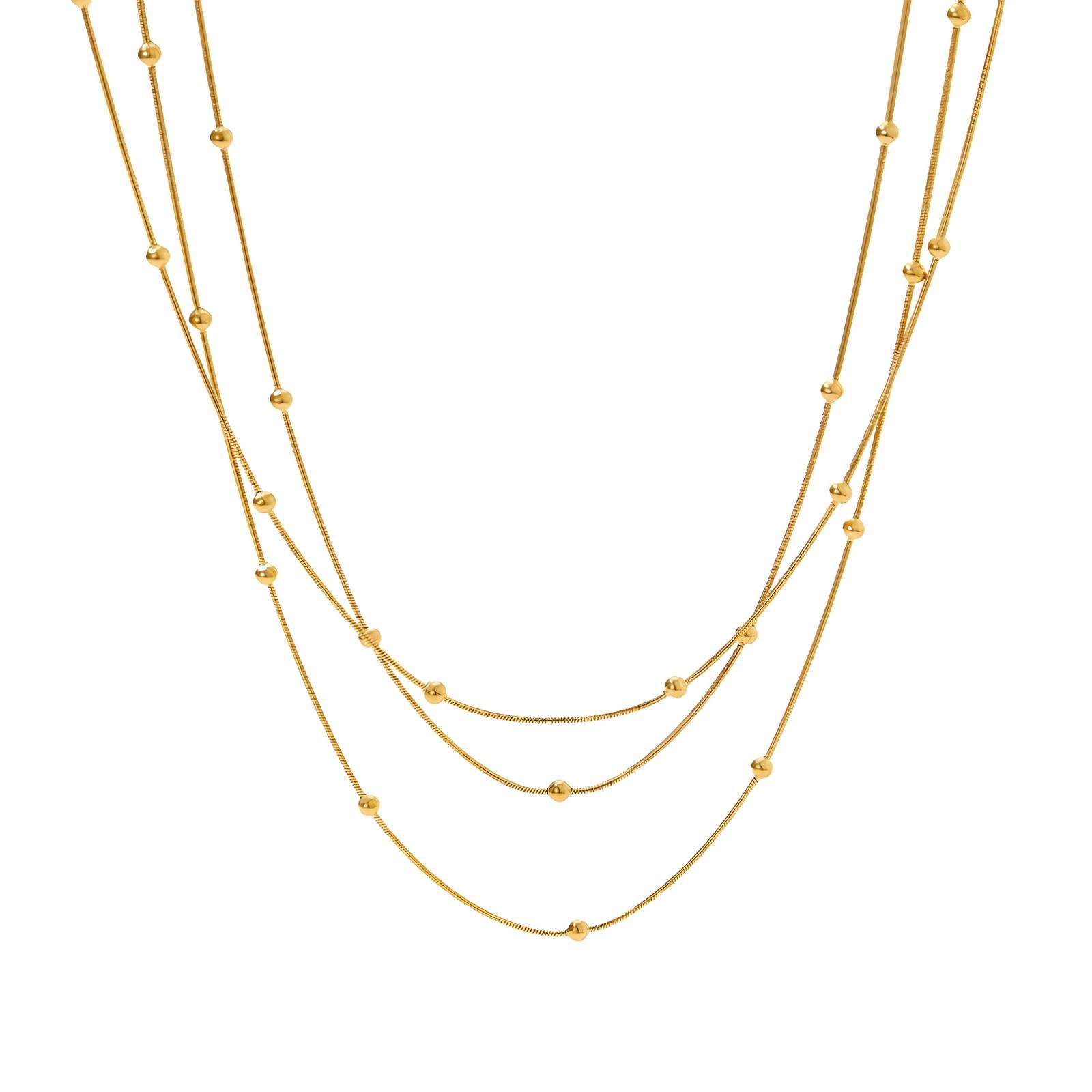Gold plated necklace stainless steel jewellery for her – Glowie Jewellery