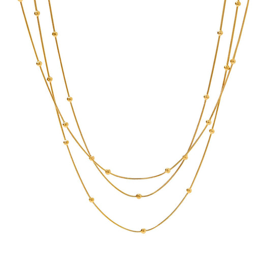 Gold plated necklace stainless steel jewellery for her – Glowie Jewellery