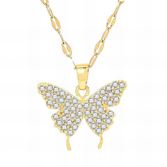 Butterfly necklace women’s designer jewellery 18K gold plated stainless steel