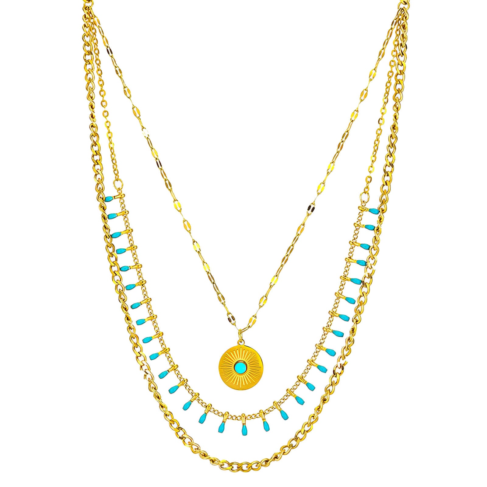 Women’s necklace 18K gold plated stainless steel jewellery gift for her