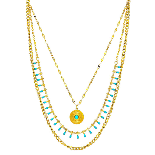 Women’s necklace 18K gold plated stainless steel jewellery gift for her
