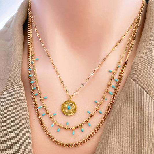 Women’s necklace 18K gold plated stainless steel jewellery gift for her
