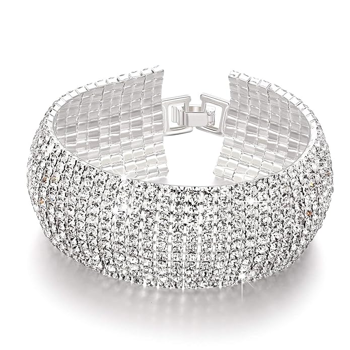 Luxury Diamond Rhinestone silver Bracelet