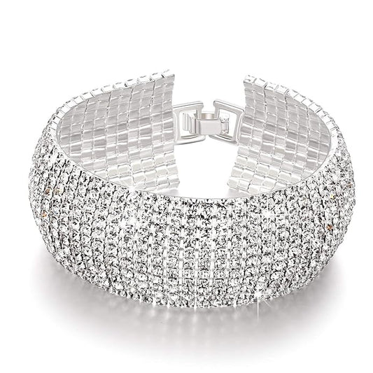 Luxury Diamond Rhinestone silver Bracelet