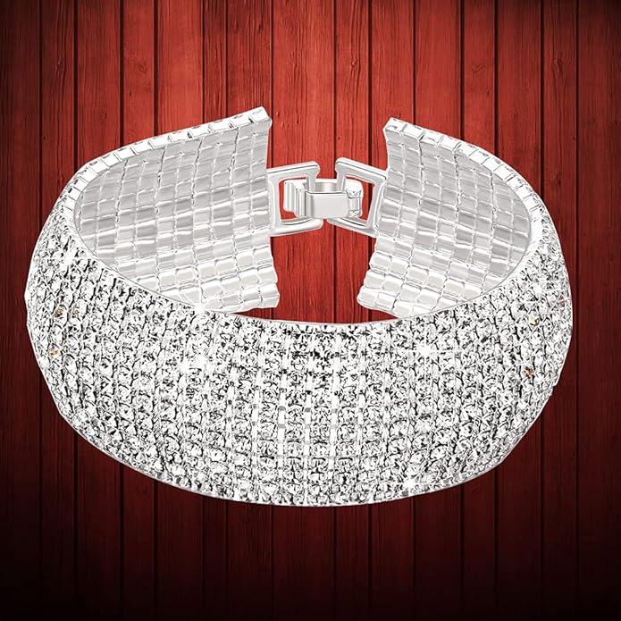 Luxury Diamond Rhinestone silver Bracelet