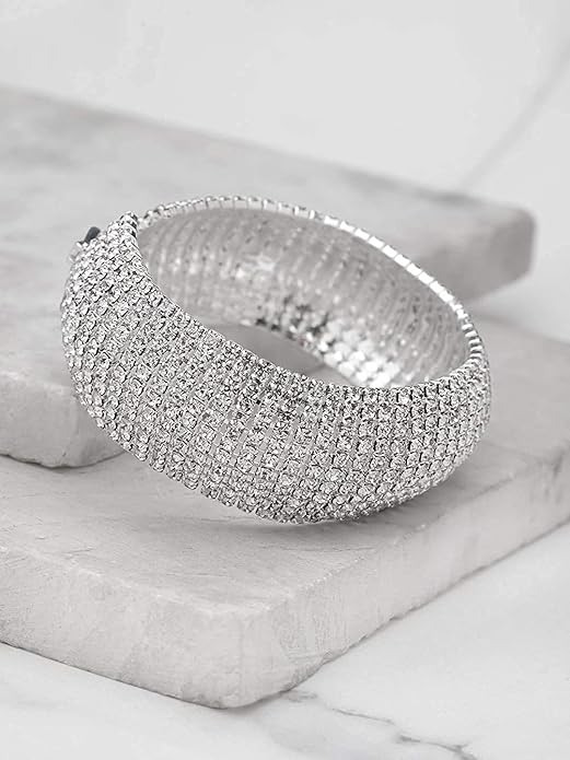 Luxury Diamond Rhinestone silver Bracelet