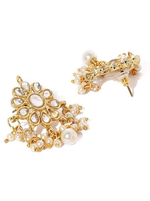 ZAVERI PEARLS Kundan Pearls Necklace Set For Women Bridal(with Earrings)